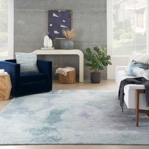 Abstract Shadows Rug - Blue/Green-2' x 3' - hover