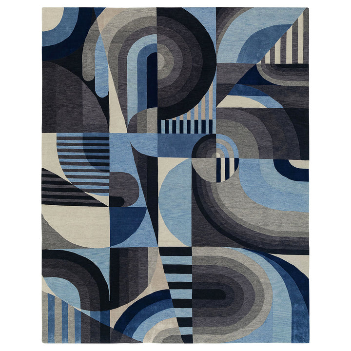 Modern Hand-Knotted Wool & Silk Rug - 10' x 14' Default Title