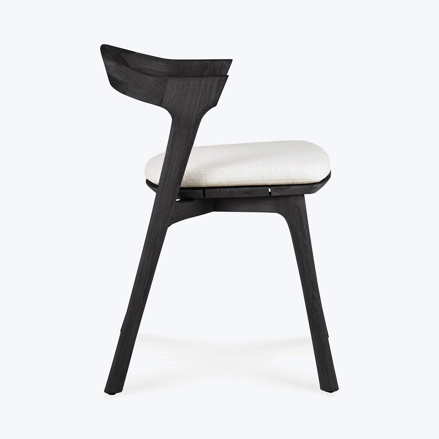 Black Bok Outdoor Dining Chair, Upholstered-Mocha