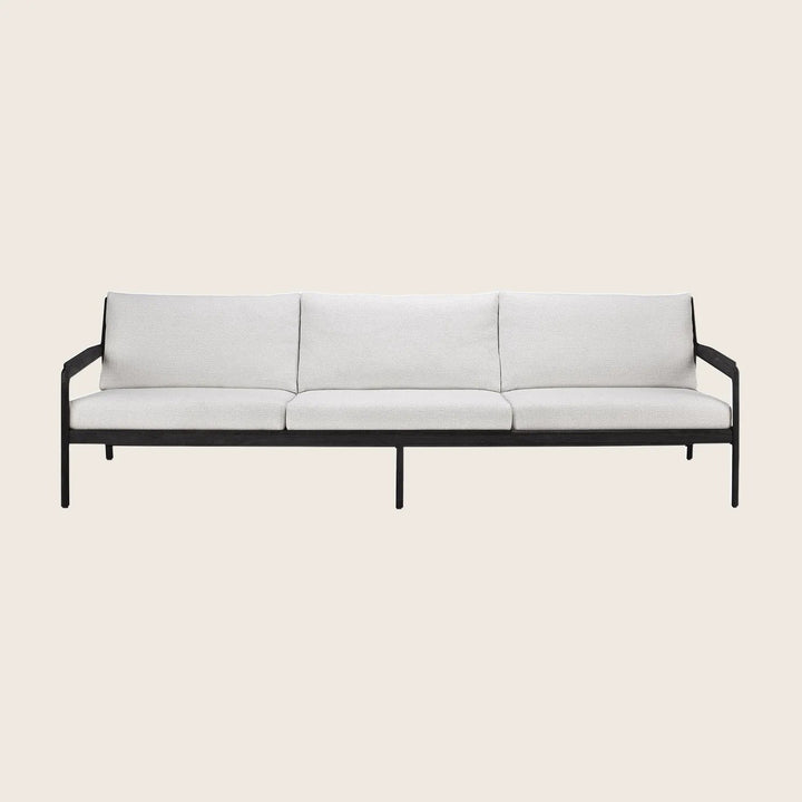 Black Jack Outdoor 3-Seater Sofa-Off White
