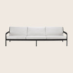 Black Jack Outdoor 3-Seater Sofa-Off White