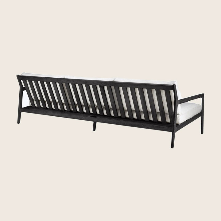 Black Jack Outdoor 3-Seater Sofa-Mocha