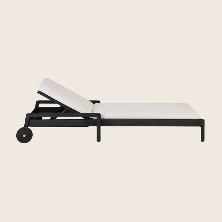 Black Jack Outdoor Adjustable Lounger-Natural-Standard Cushion