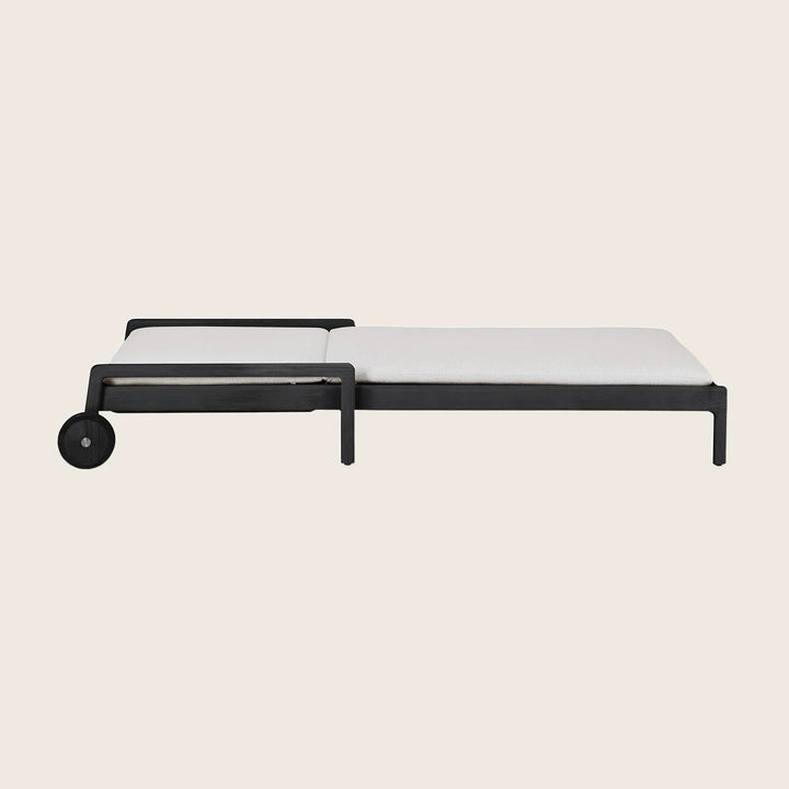Black Jack Outdoor Adjustable Lounger-Mocha-Thin Cushion