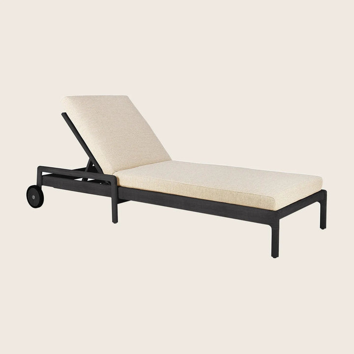 Black Jack Outdoor Adjustable Lounger-Off White-Standard Cushion