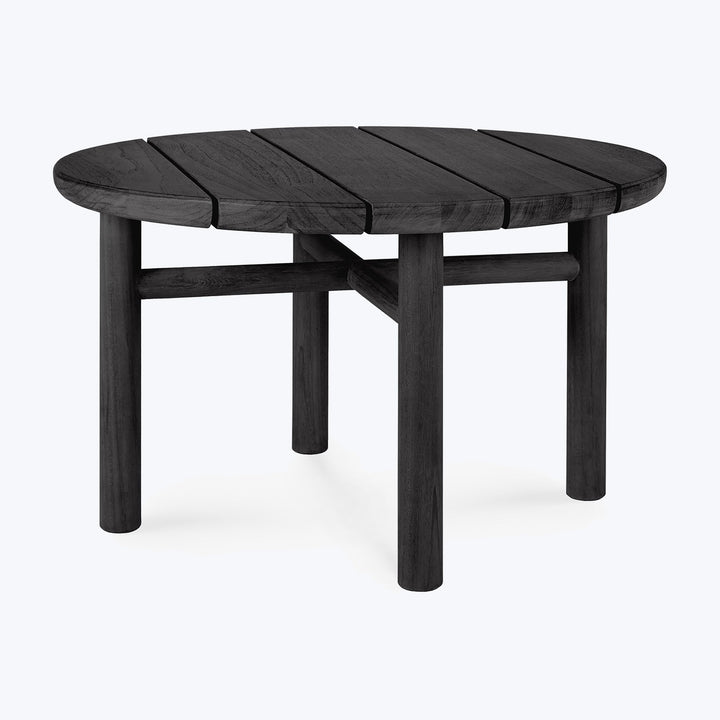 Black Quatro Outdoor Round Side Table Default Title