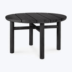 Black Quatro Outdoor Round Side Table Default Title