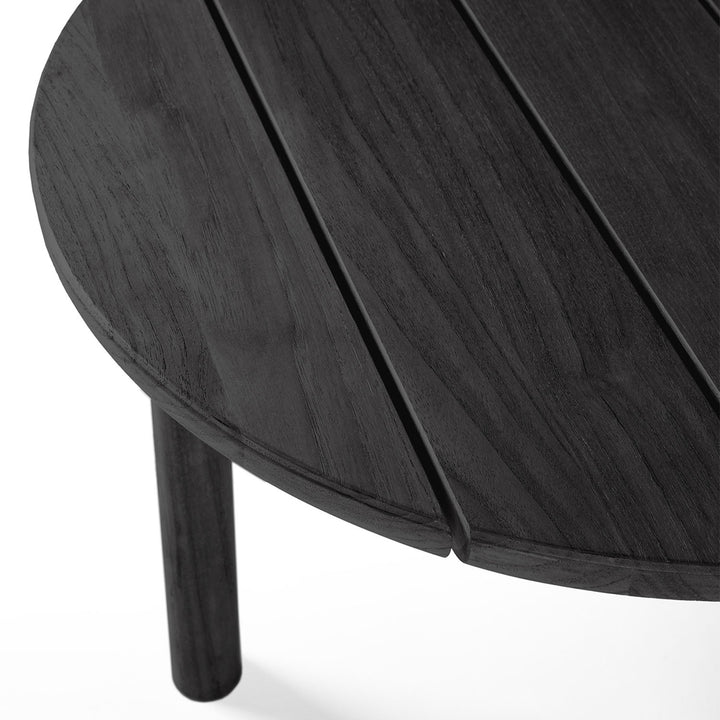 Black Quatro Outdoor Round Side Table Default Title