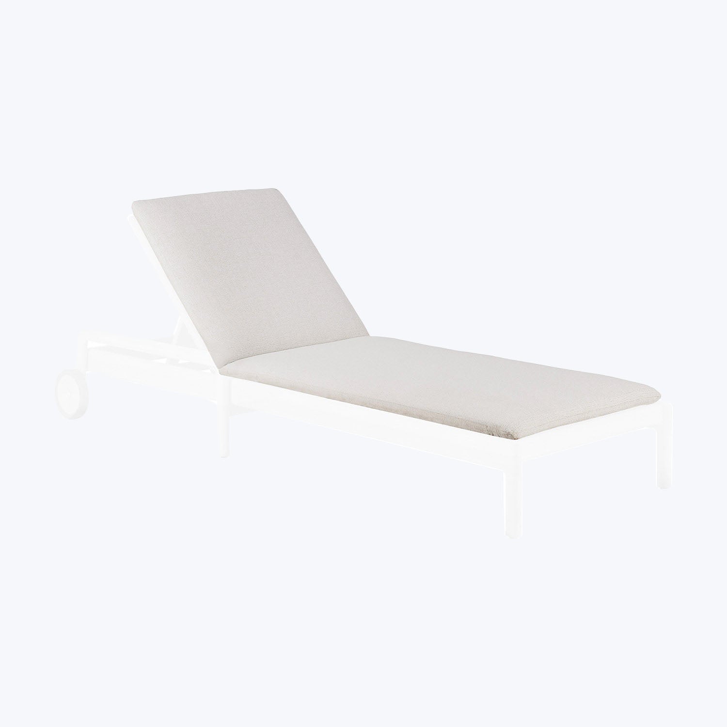 Jack Outdoor Adjustable Lounger Cushion-Off White-Thin Cushion