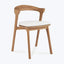 Teak Bok Outdoor Dining Chair, Upholstered-Off White