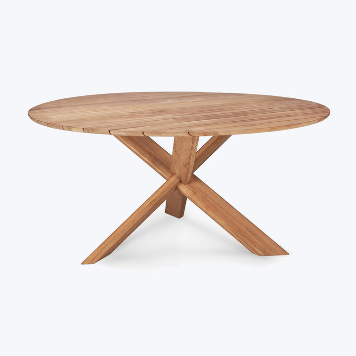 Teak Circle Outdoor Dining Table-53.5"
