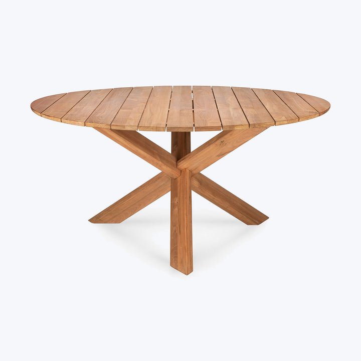 Teak Circle Outdoor Dining Table 53.5