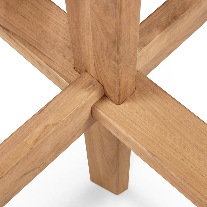 Teak Circle Outdoor Dining Table 53.5