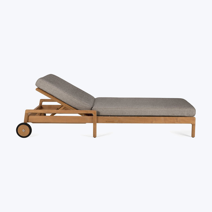 Teak Jack Outdoor Adjustable Lounger Mocha / Standard Cushion