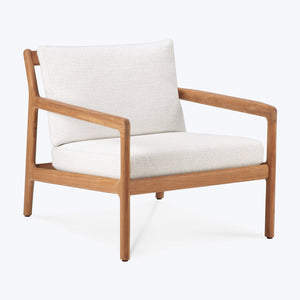 Teak Jack Outdoor Lounge Chair-Off White
