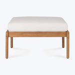 Teak Jack Outdoor Footstool-Off White