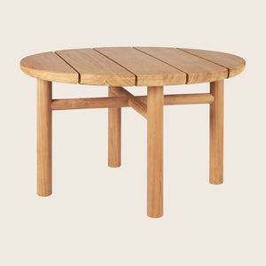 Teak Quatro Outdoor Round Side Table Default Title - hover
