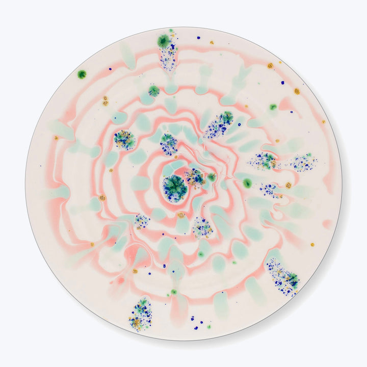 Winter Dinner Rim Plate Pink Default Title