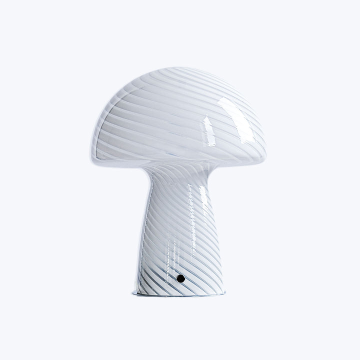 Close Top Mushroom Lamp White