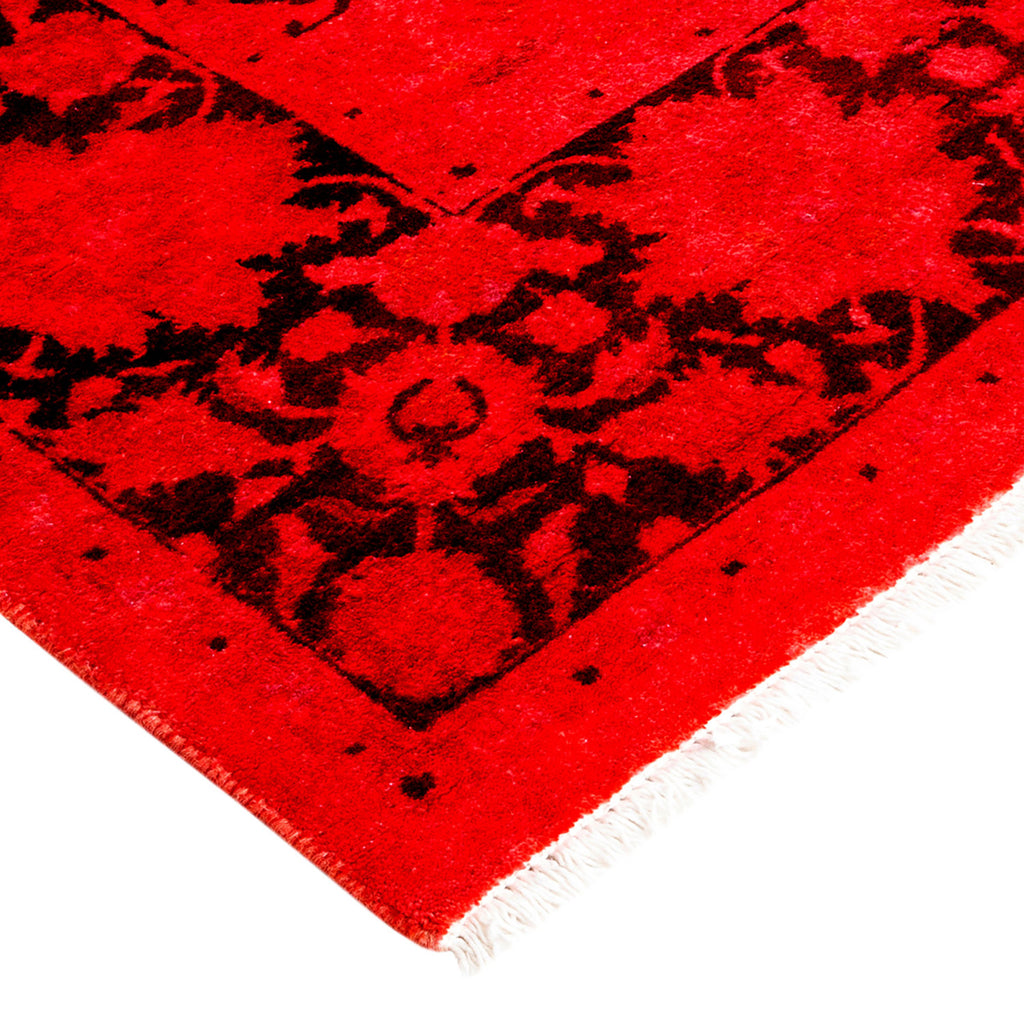 Color Reform, One-of-a-Kind Hand-Knotted Area Rug - Red, 4' 1" x 6' 2" Default Title