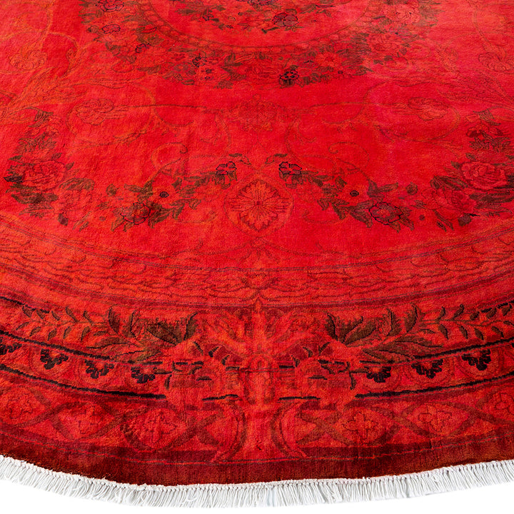 Color Reform, One-of-a-Kind Hand-Knotted Area Rug - Red, 8' 9" x 9' 1" Default Title
