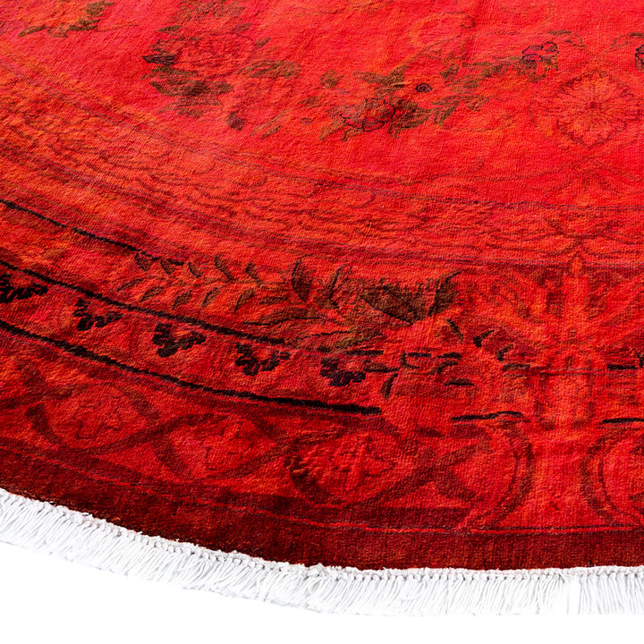 Color Reform, One-of-a-Kind Hand-Knotted Area Rug - Red, 8' 9" x 9' 1" Default Title