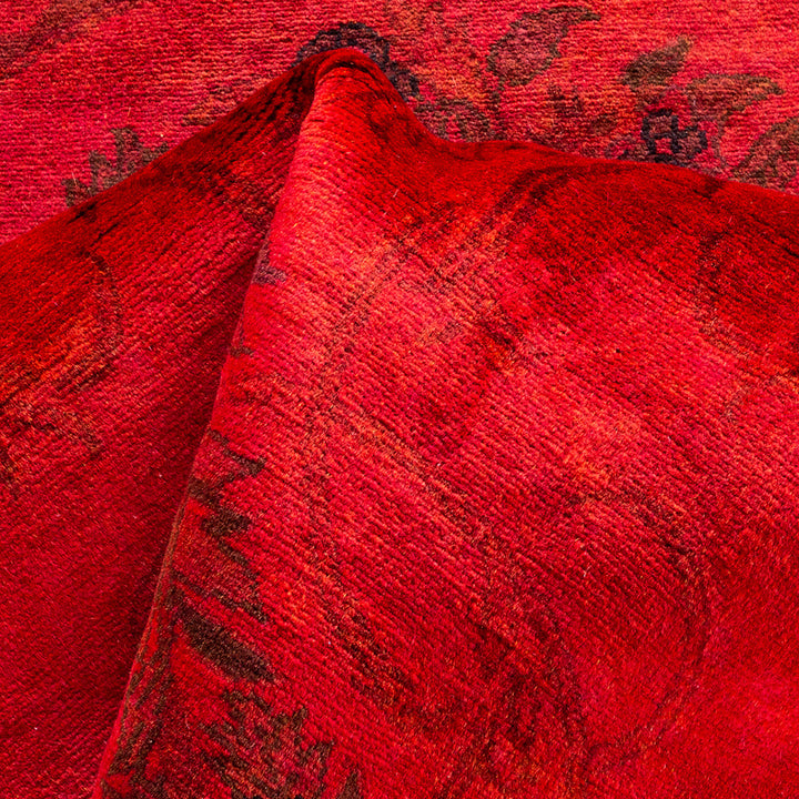 Color Reform, One-of-a-Kind Hand-Knotted Area Rug - Red, 8' 9" x 9' 1" Default Title