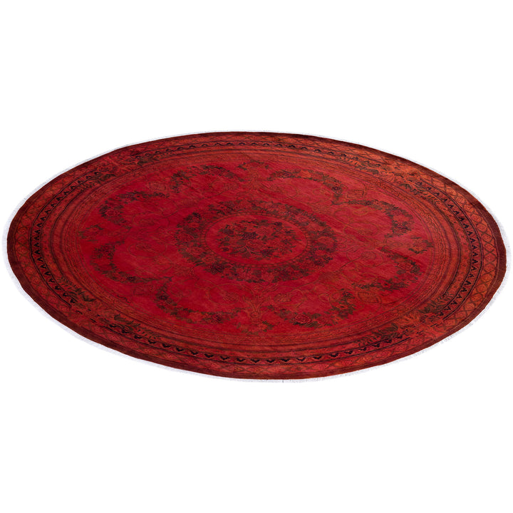 Color Reform, One-of-a-Kind Hand-Knotted Area Rug - Red, 8' 9" x 9' 1" Default Title