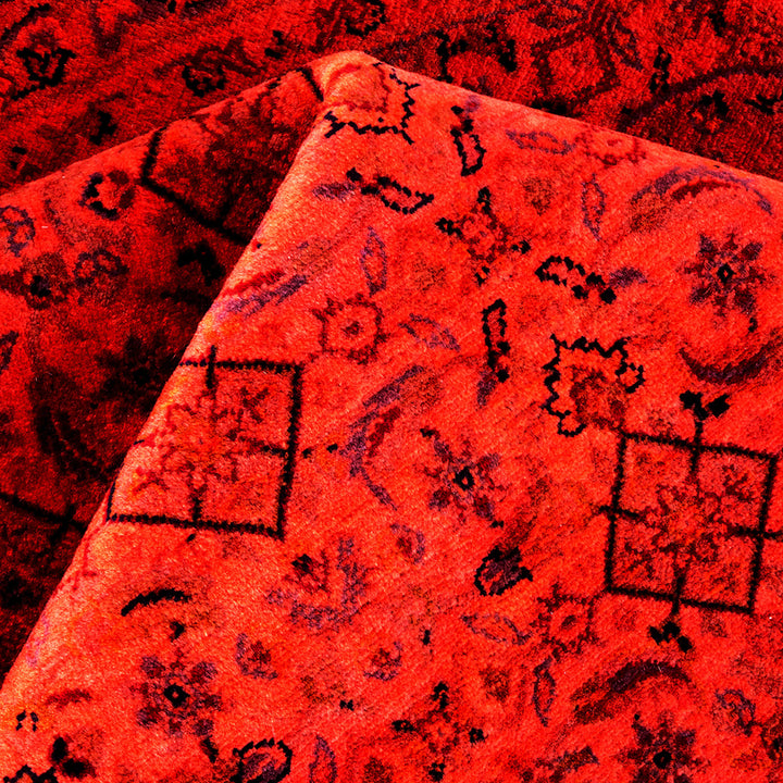 Color Reform, One-of-a-Kind Hand-Knotted Area Rug - Black, 6' 8" x 6' 8" Default Title