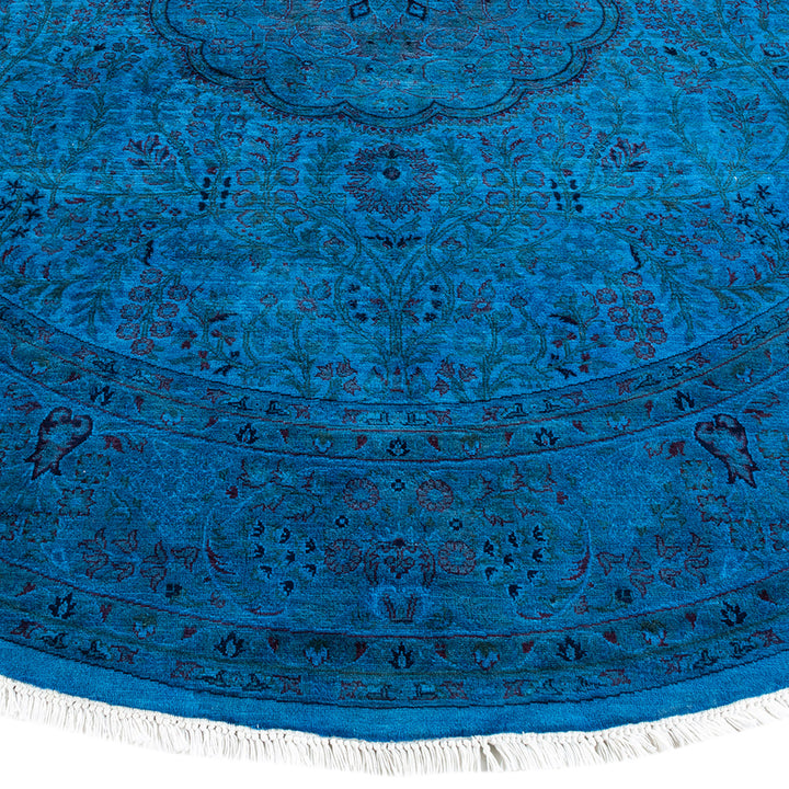 Color Reform, One-of-a-Kind Hand-Knotted Area Rug - Purple, 7' 2" x 7' 3" Default Title