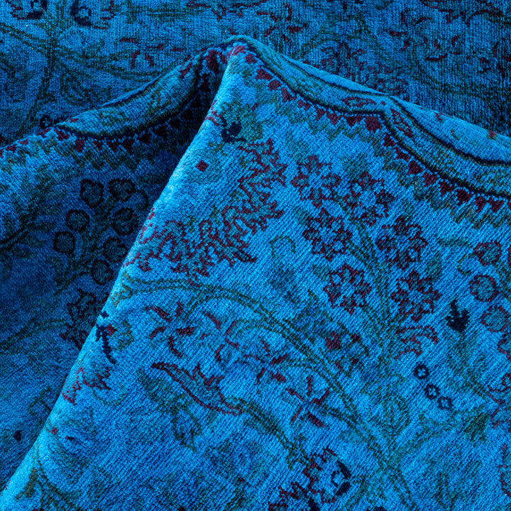 Color Reform, One-of-a-Kind Hand-Knotted Area Rug - Purple, 7' 2" x 7' 3" Default Title