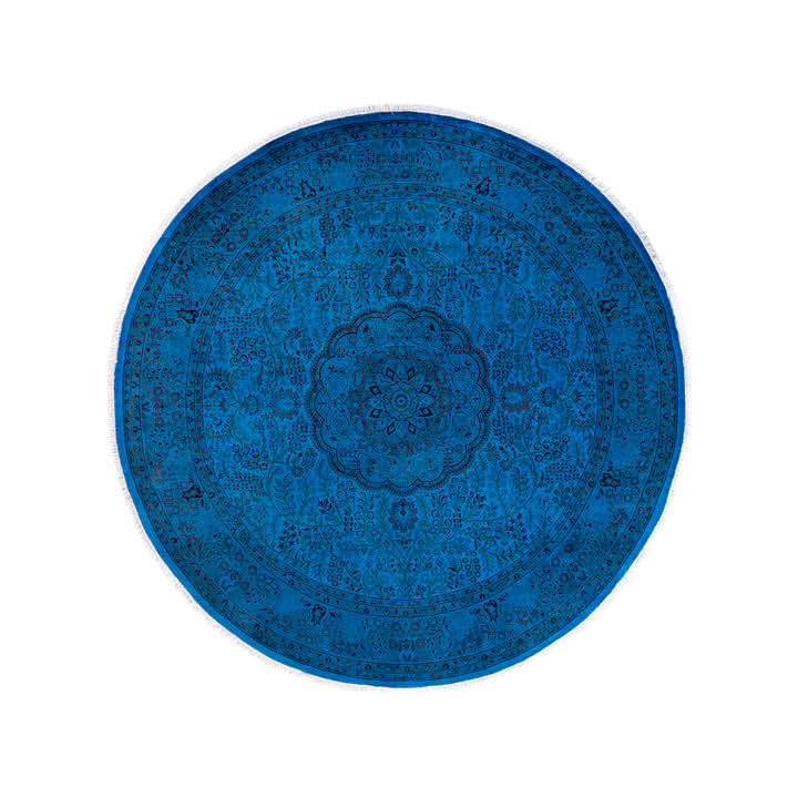 Color Reform, One-of-a-Kind Hand-Knotted Area Rug - Purple, 7' 2" x 7' 3" Default Title