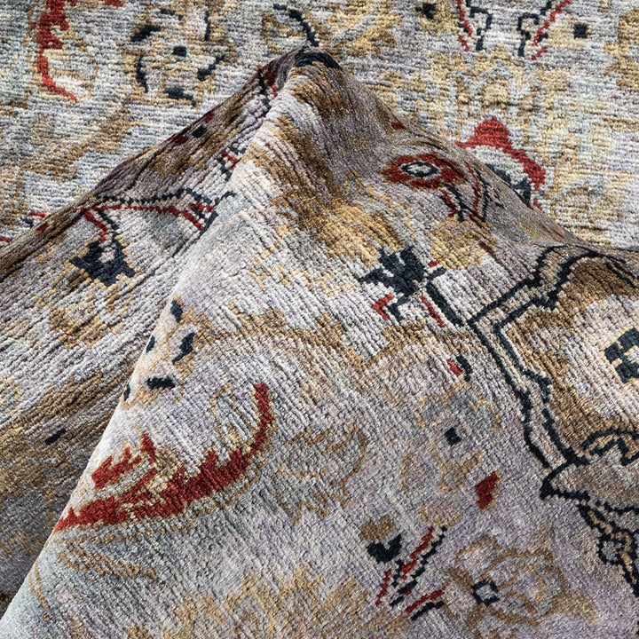 Color Reform, One-of-a-Kind Hand-Knotted Area Rug - Gray, 7' 1" x 7' 1" Default Title