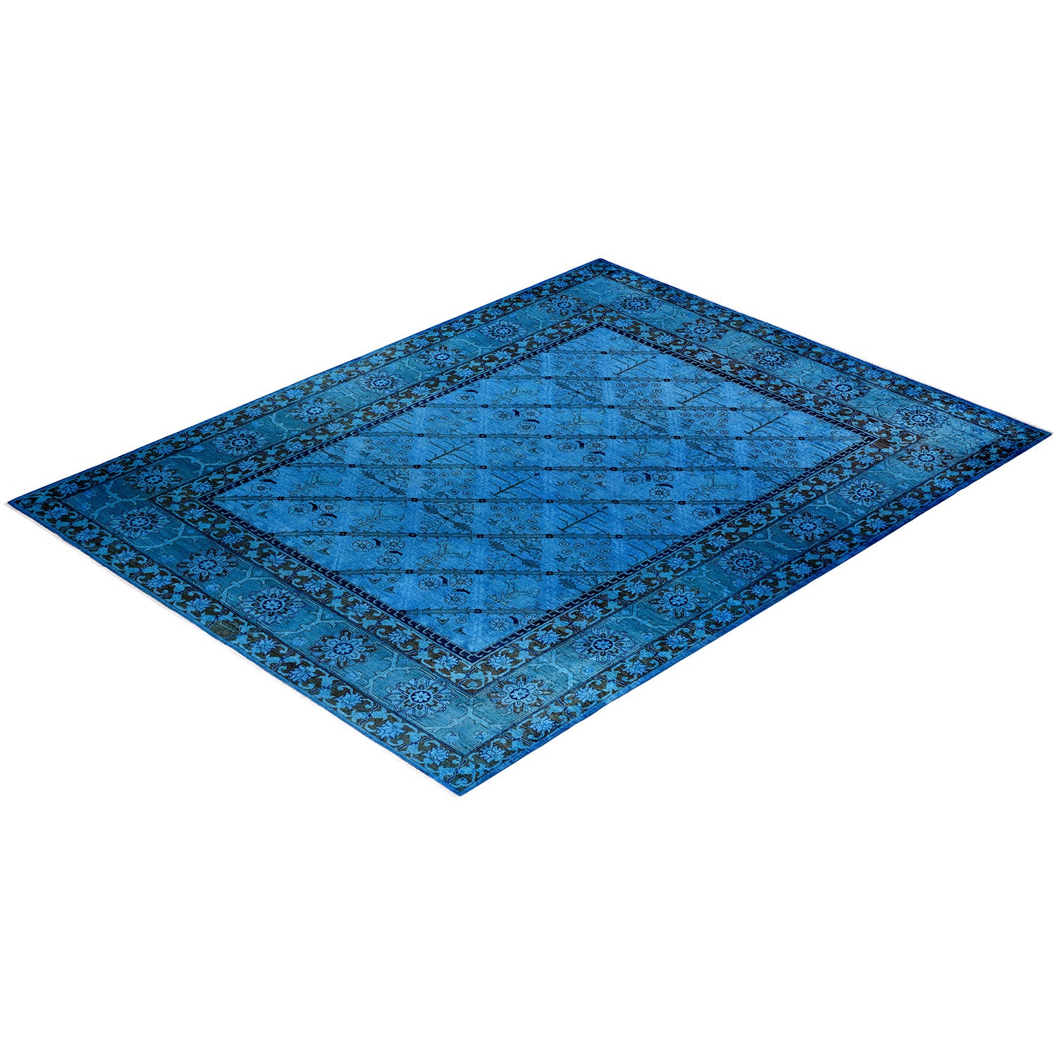 Color Reform, One-of-a-Kind Hand-Knotted Area Rug - Light Blue, 9' 1" x 11' 10" Default Title