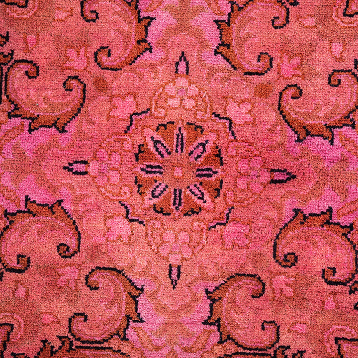 Color Reform, One-of-a-Kind Hand-Knotted Area Rug - Red, 7' 1" x 7' 1" Default Title