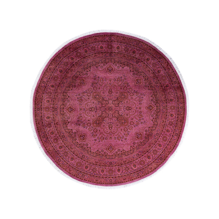 Color Reform, One-of-a-Kind Hand-Knotted Area Rug - Red, 7' 1" x 7' 1" Default Title