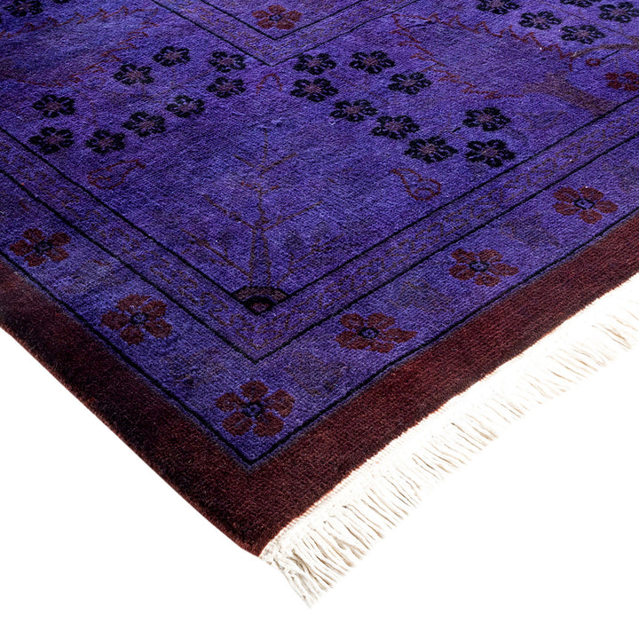 Color Reform, One-of-a-Kind Hand-Knotted Area Rug - Purple, 9' 1" x 12' 1" Default Title