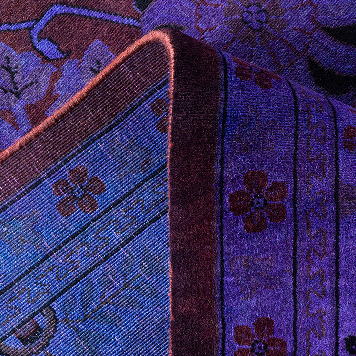 Color Reform, One-of-a-Kind Hand-Knotted Area Rug - Purple, 9' 1" x 12' 1" Default Title
