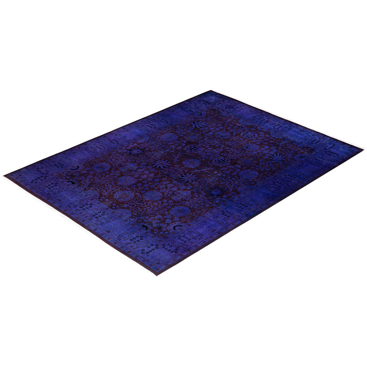 Color Reform, One-of-a-Kind Hand-Knotted Area Rug - Purple, 9' 1" x 12' 1" Default Title