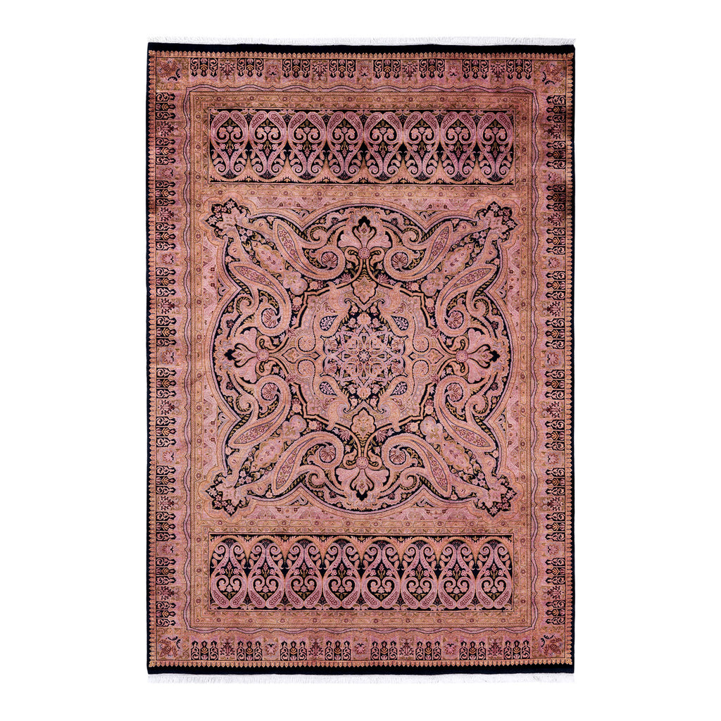 Color Reform, One-of-a-Kind Hand-Knotted Area Rug - Purple, 6' 3" x 9' 2" Default Title