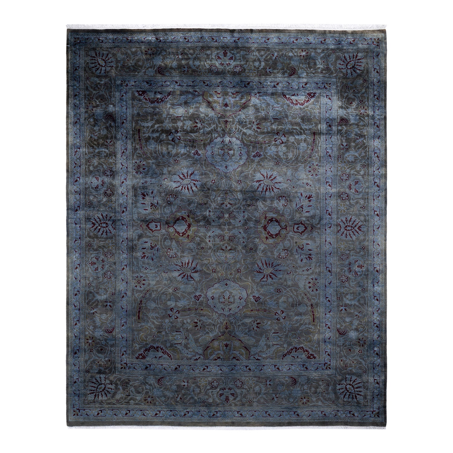 Color Reform, One-of-a-Kind Hand-Knotted Area Rug - Red, 7' 10" x 9' 9" Default Title