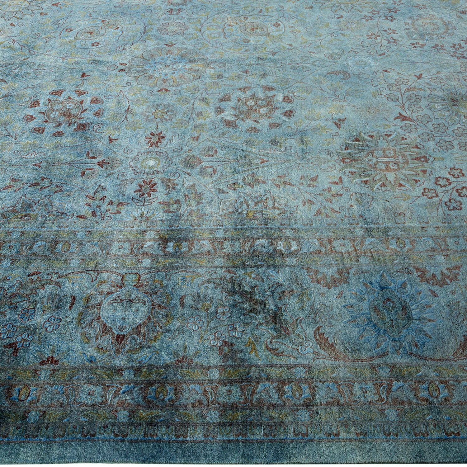 Color Reform, One-of-a-Kind Hand-Knotted Area Rug - Green, 10' 1" x 14' 5" Default Title