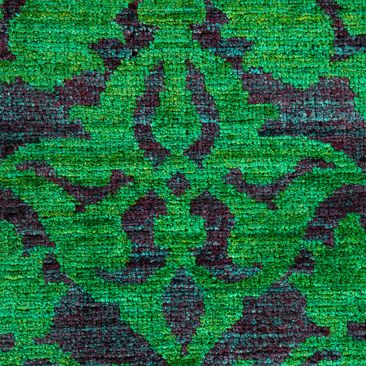 Color Reform, One-of-a-Kind Hand-Knotted Area Rug - Green, 9' 1" x 11' 4" Default Title