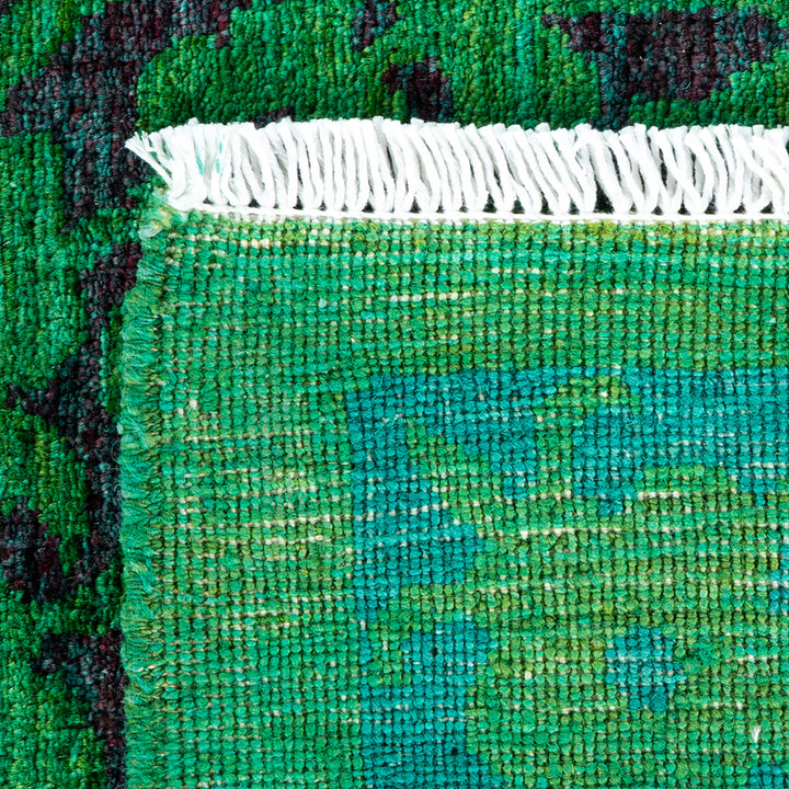 Color Reform, One-of-a-Kind Hand-Knotted Area Rug - Green, 9' 1" x 11' 4" Default Title