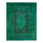 Color Reform, One-of-a-Kind Hand-Knotted Area Rug - Green, 9' 1" x 11' 4" Default Title