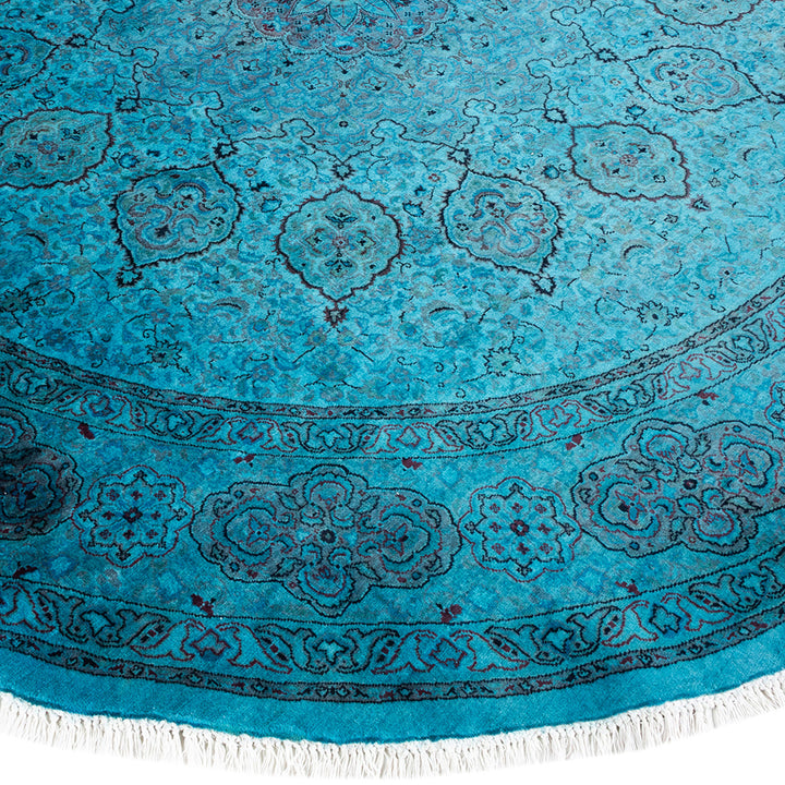 Color Reform, One-of-a-Kind Hand-Knotted Area Rug - Green, 7' 2" x 7' 3" Default Title