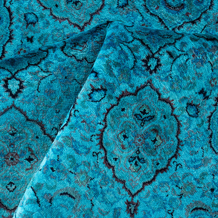 Color Reform, One-of-a-Kind Hand-Knotted Area Rug - Green, 7' 2" x 7' 3" Default Title