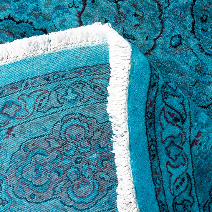 Color Reform, One-of-a-Kind Hand-Knotted Area Rug - Green, 7' 2" x 7' 3" Default Title