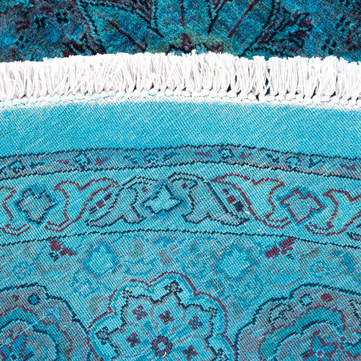 Color Reform, One-of-a-Kind Hand-Knotted Area Rug - Green, 7' 2" x 7' 3" Default Title