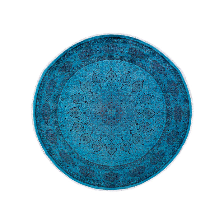 Color Reform, One-of-a-Kind Hand-Knotted Area Rug - Green, 7' 2" x 7' 3" Default Title